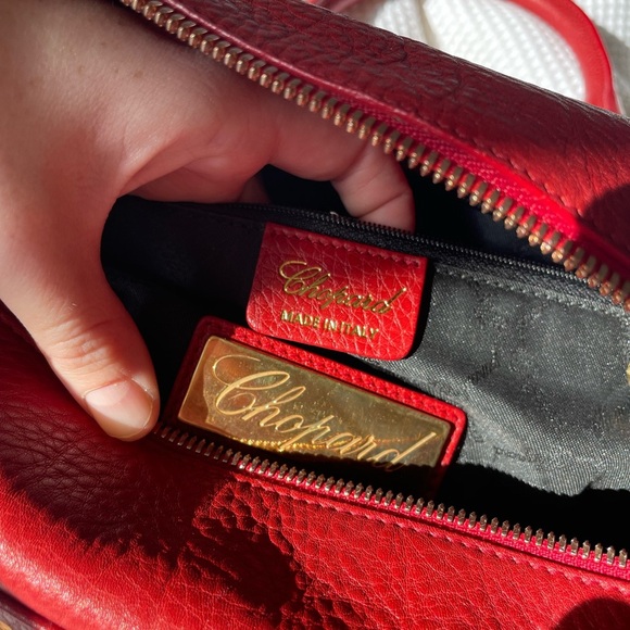 Chopard Red Satchel with Gold Accents NWOT - Picture 10 of 15